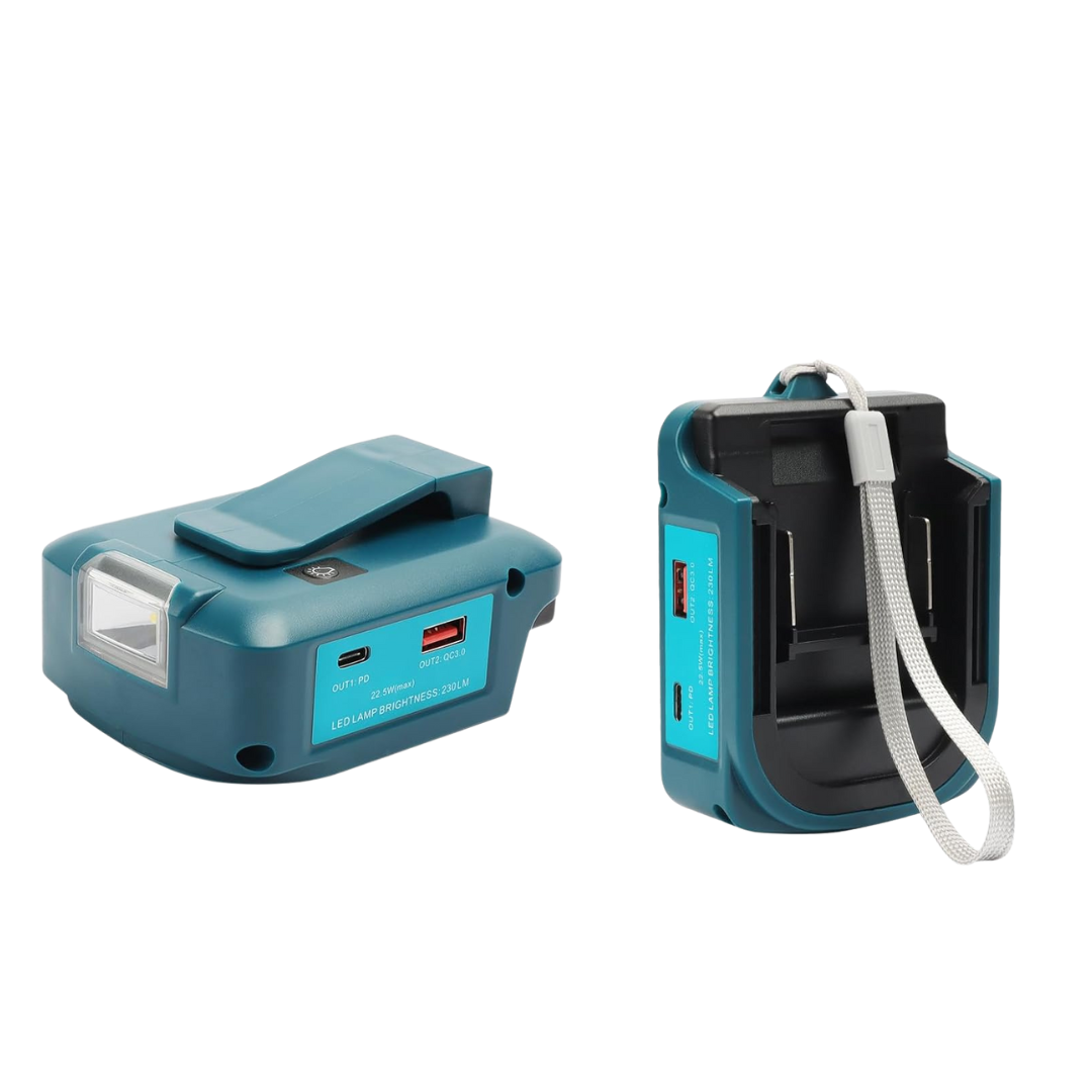 Makita 18V LXT Battery LED Work Light & Power Adapter
